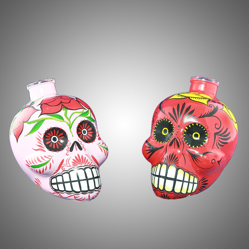 Tequila Bottle with Different Painting 
